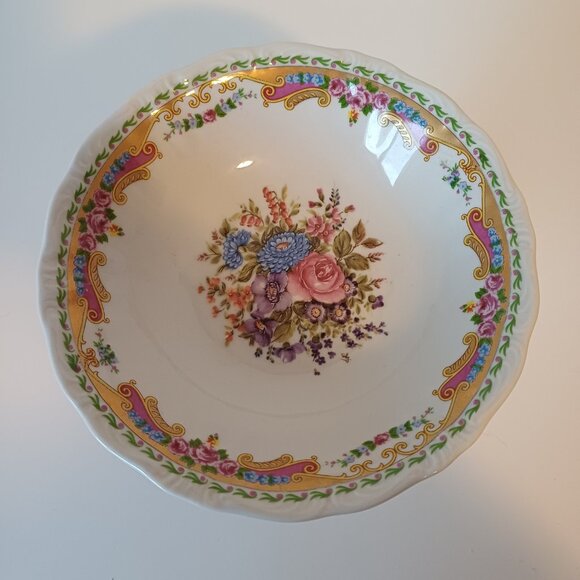 Limoges Flowers Fruit Bowl Serving Dish - Picture 1 of 9